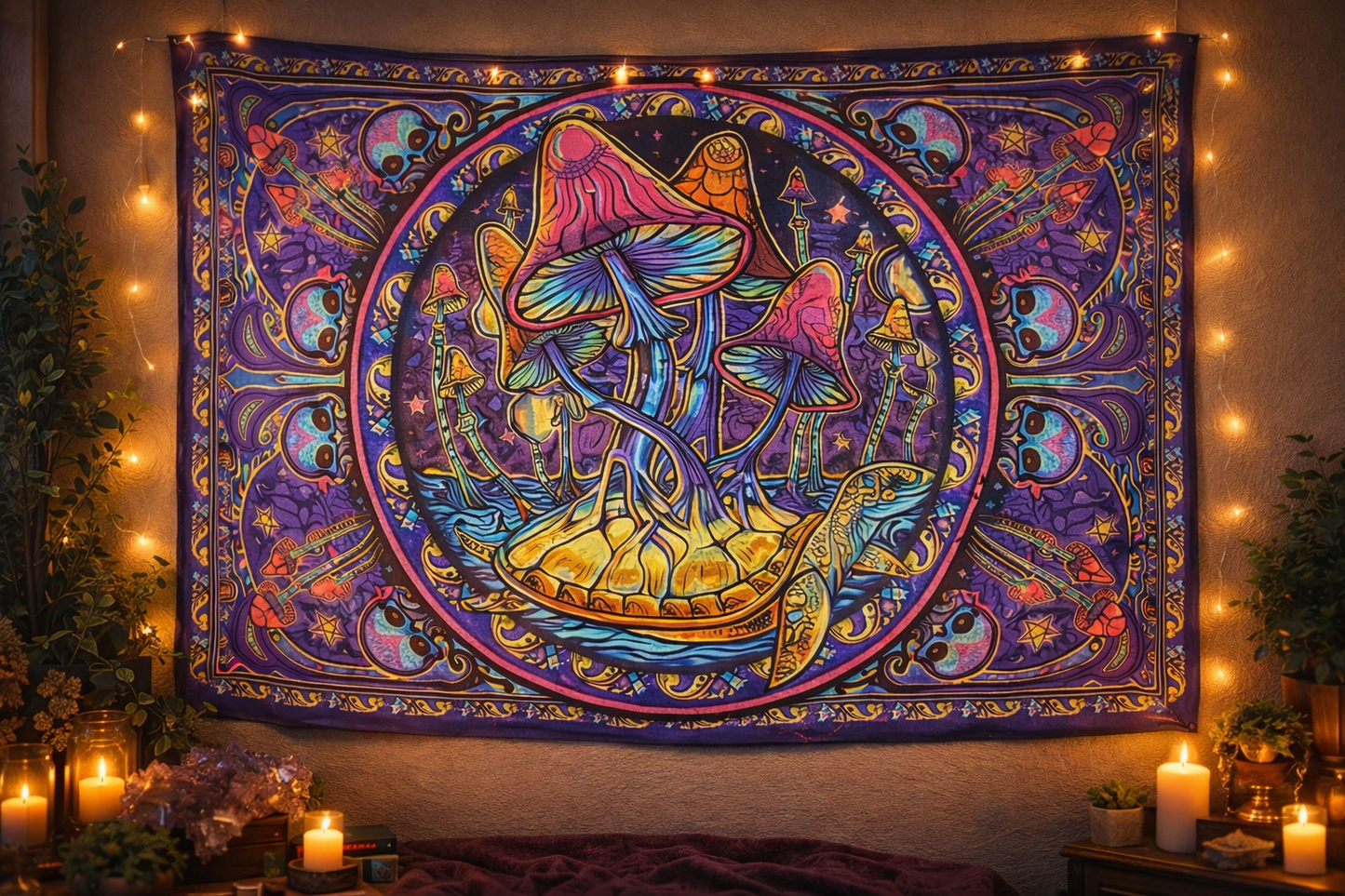 3D Single Mushroom Tapestry