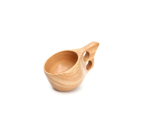 Rubberwood Coffee Cups and Milk Mugs - Double Handle