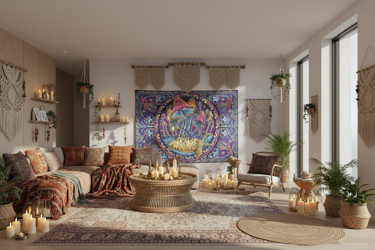 3D Single Mushroom Tapestry