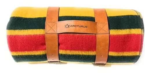 Arcturus Carry Straps for Wool Blankets Adjustable Eco-Leather Blanket Straps for Travel and Outdoor Use Water and UV Light Resistant