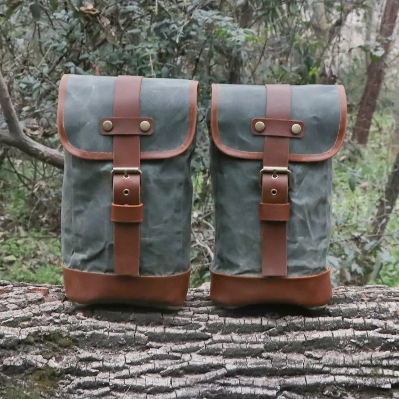 Retro Waterproof Oil Wax Canvas Camping Bag