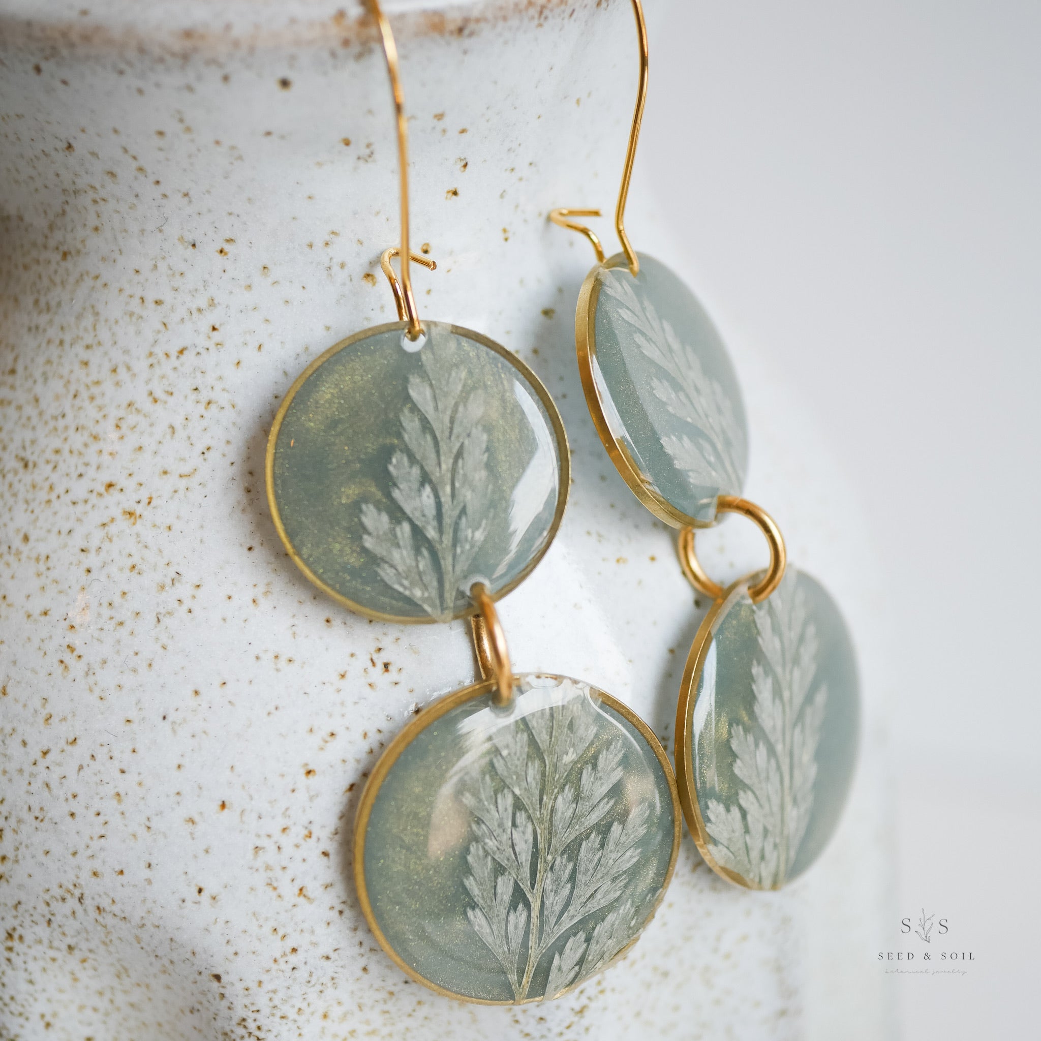 Emerald Fern Boho Babe Earrings