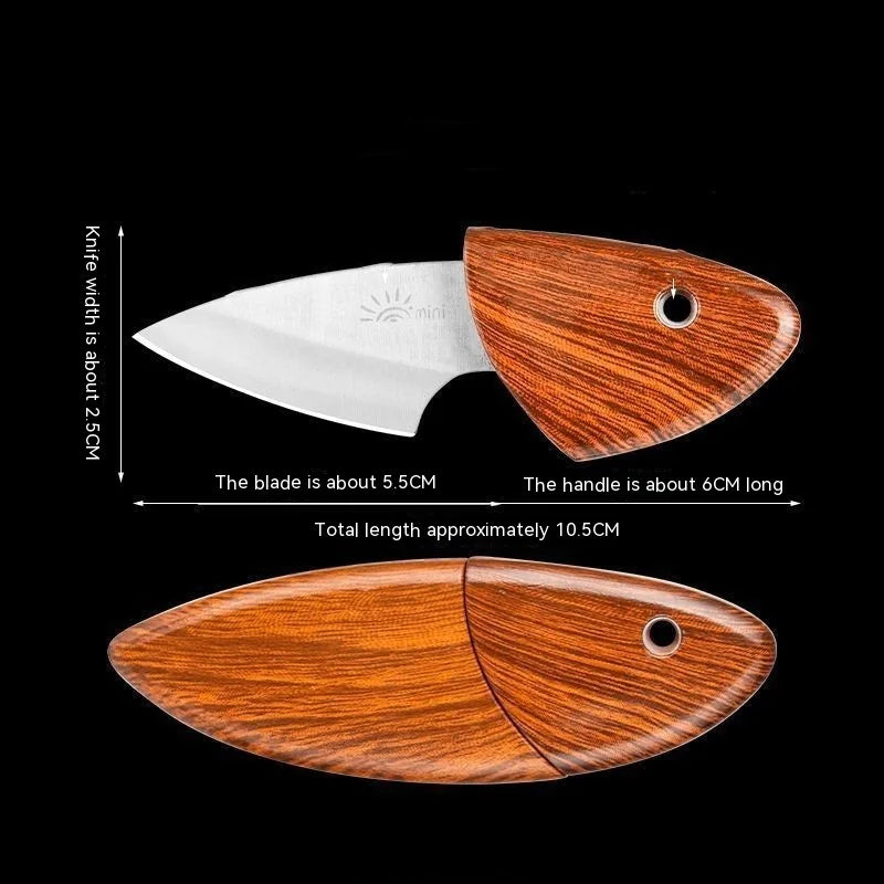 Portable Knife With Shell Wood Grain