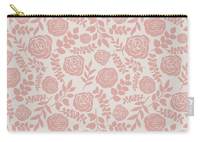 Blush Floral Pattern - Carry-All Pouch