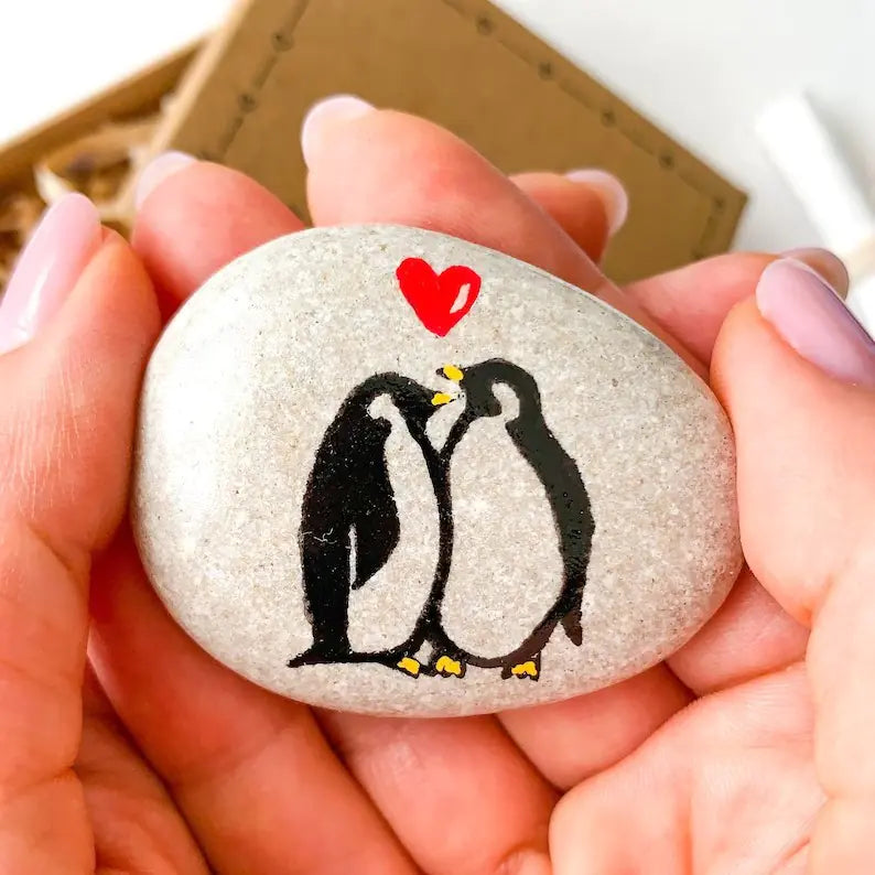 Valentine's Glass Penguin Memorable Gift