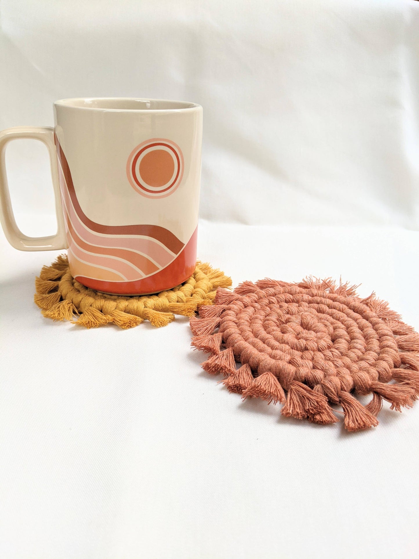 Macrame Coaster Set of 2