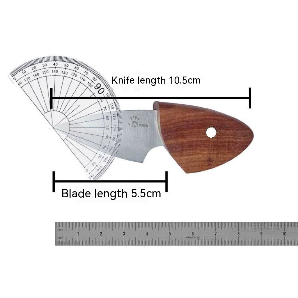 Portable Knife With Shell Wood Grain
