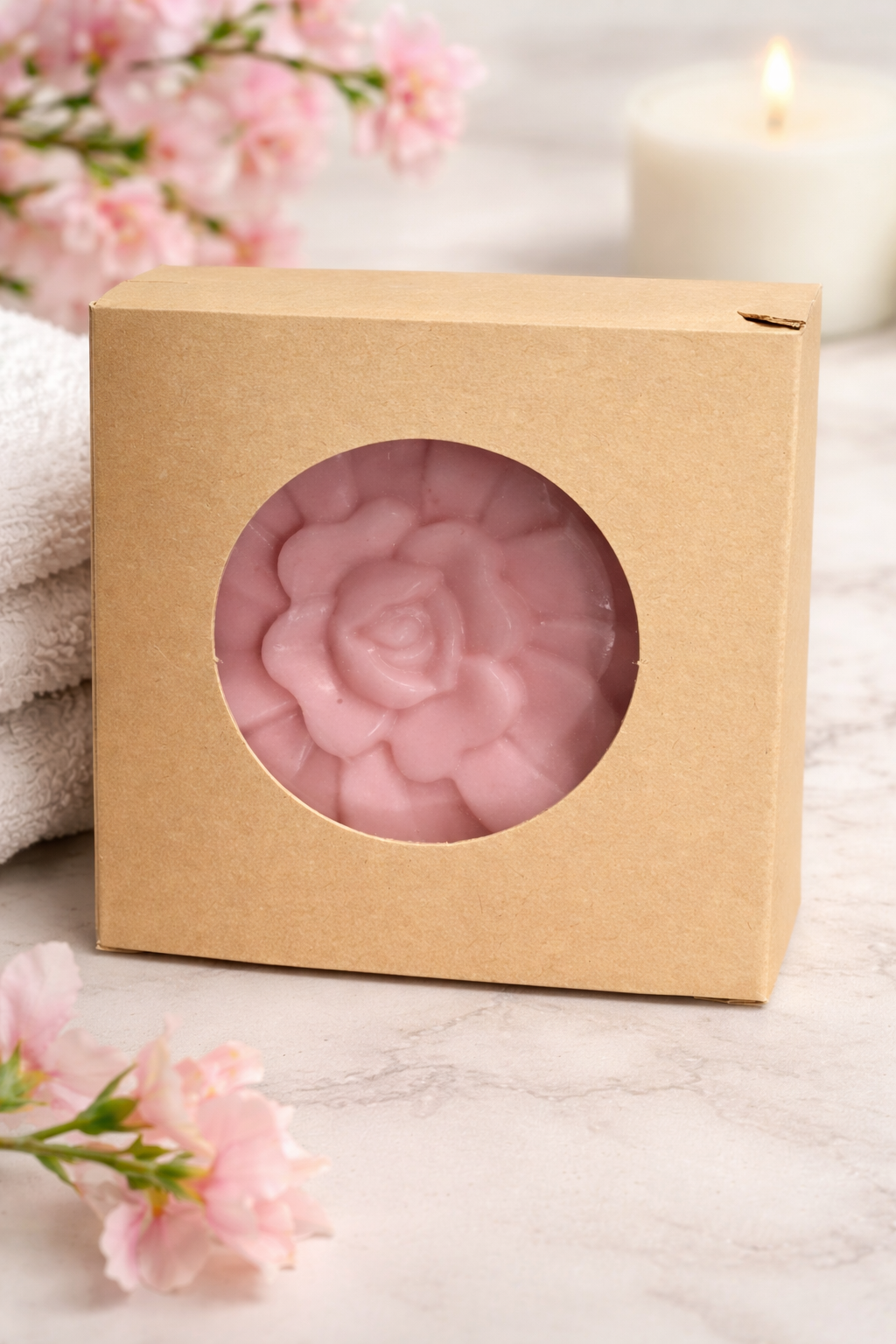🌸 Boho Bloom – Mini Flower Circle Soap (2 oz)